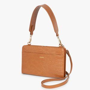 CALPAK CROC WALLET - COGNAC COLOR